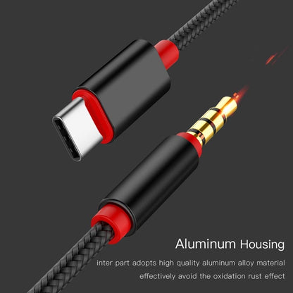 4 PCS 3.5mm To Type-C Audio Cable Microphone Recording Adapter Cable Mobile Phone Live Sound Card Cable, Black, Gold, Pink, Blue