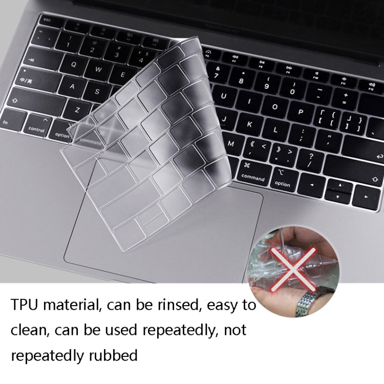 0.13mm Transparent TPU Laptop Keyboard Protective Film, For MacBook Air 13.3 inch A1369 & A1466, For MacBook Pro 13.3 inch A1706 & A1989 & A2159 (with Touch Bar), For MacBook Pro 15.4 inch A1707 & A1990 (with Touch Bar)