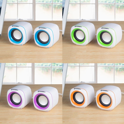 YEEZE A1 Multimedia USB2.0 Desktop Speaker Mini Computer Notebook Speaker, White Blue, White Green, White Purple, White Orange, Black Blue, Black Green, Black Purple, Black Prange, Electroplated Black Gold, Electroplated White, Electroplated Black     ...