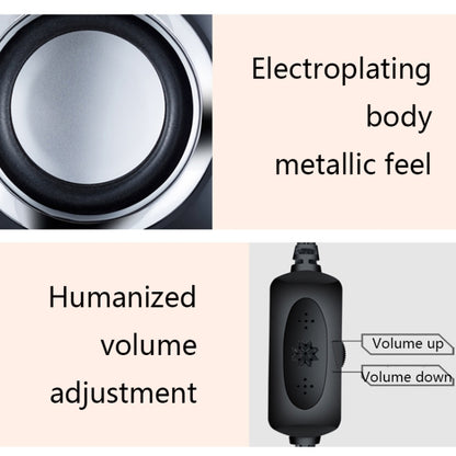 YEEZE A1 Multimedia USB2.0 Desktop Speaker Mini Computer Notebook Speaker, White Blue, White Green, White Purple, White Orange, Black Blue, Black Green, Black Purple, Black Prange, Electroplated Black Gold, Electroplated White, Electroplated Black     ...