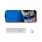 F-01 Rubber Thermal Transfer RGB Luminous Non-Slip Mouse Pad, 260x390x3mm, 260x390x4mm