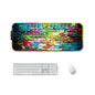 F-01 Rubber Thermal Transfer RGB Luminous Non-Slip Mouse Pad, 260x390x3mm, 260x390x4mm