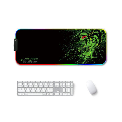 F-01 Rubber Thermal Transfer RGB Luminous Non-Slip Mouse Pad, 300x350x3mm, 300x350x4mm