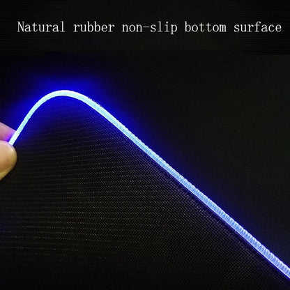 F-01 Rubber Thermal Transfer RGB Luminous Non-Slip Mouse Pad, 300x800x3mm, 300x800x4mm