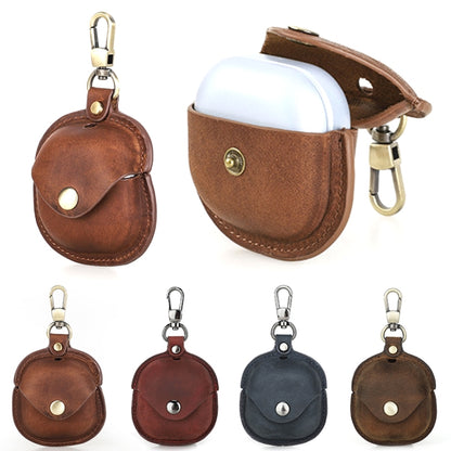 CONTACTS FAMILY CF1119 Pro For Galaxy Buds Pro Crazy Horse Texture Clamshell Earphone Protective Leather Case with Hook