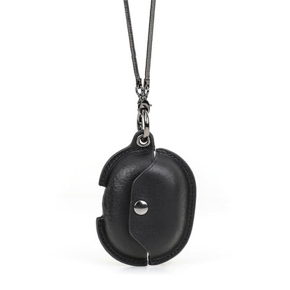 CONTACTS FAMILY CF1123B for Huawei FreeBuds Pro Leather Protective Case with Necklace Lanyard, Black, Red, Blue, Green