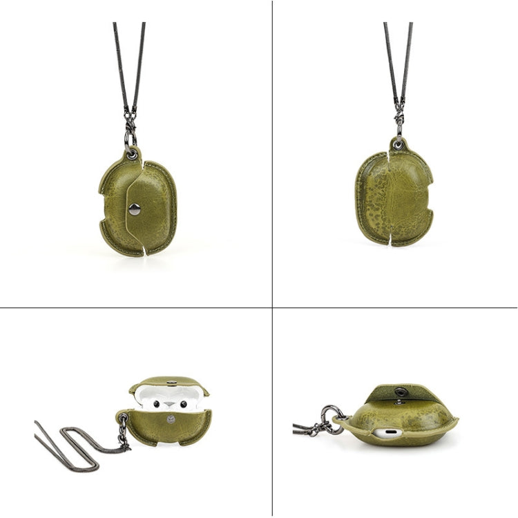 CONTACTS FAMILY CF1123B for Huawei FreeBuds Pro Leather Protective Case with Necklace Lanyard, Black, Red, Blue, Green