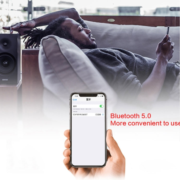 Edifier R1080BT Bluetooth Desktop Speaker, US Plug, R1080BT Black, R1080BT White