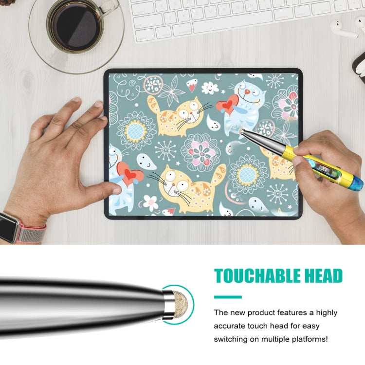 PR-A19 2.4GHz Wireless Charging Bluetooth Mouse Pen Type Shining Quiet Mouse, Yellow, Red, Purple, Green, Blue, Silver Gray