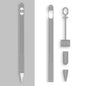 2 Sets 4 In 1 Stylus Silicone Protective Cover + Anti-Lost Rope Set For Apple Pencil 1