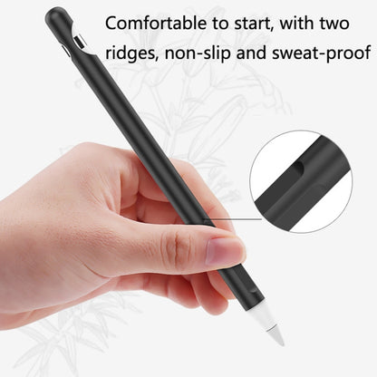 2 Sets 4 In 1 Stylus Silicone Protective Cover + Anti-Lost Rope + Double Pen Nip Cover Set For Apple Pencil 1