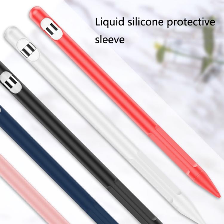 2 Sets 4 In 1 Stylus Silicone Protective Cover + Anti-Lost Rope Set For Apple Pencil 1