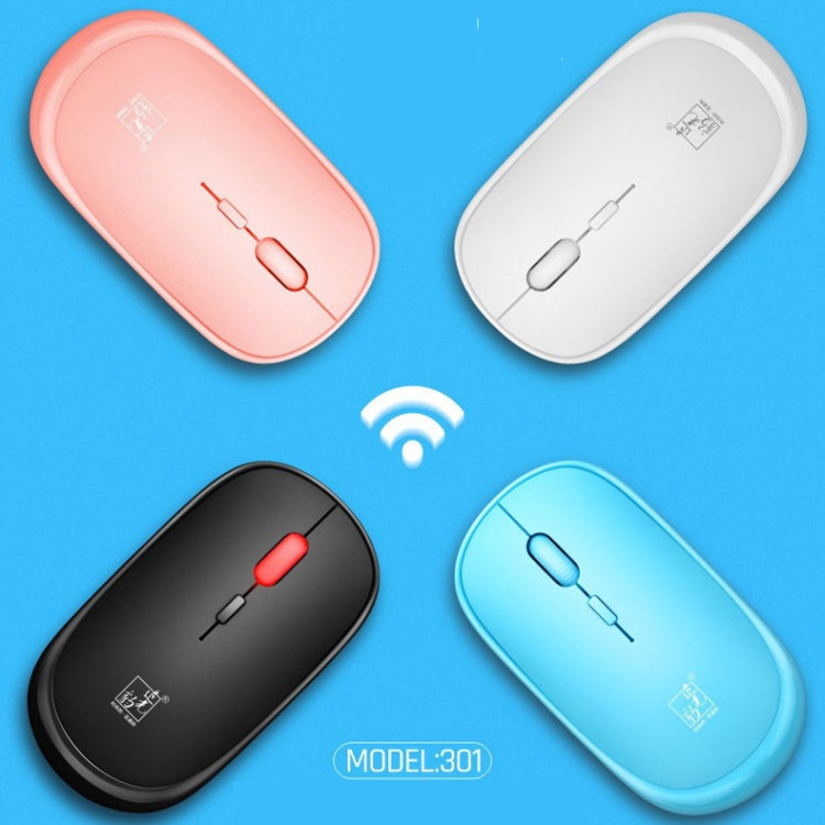 ZGB 301 4 Keys 1600 DPI 2.4G Wireless Mouse Notebook Desktop Universal Mouse, White, Pink, Blue, Black