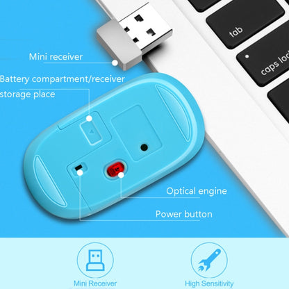 ZGB 301 4 Keys 1600 DPI 2.4G Wireless Mouse Notebook Desktop Universal Mouse, White, Pink, Blue, Black