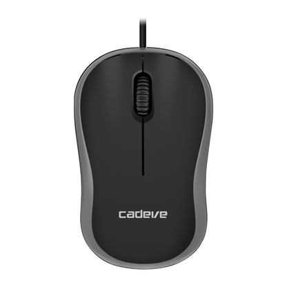 3 PCS Cadeve M220 3 Keys USB Wired Fashion Portable Mouse, Black, Black Gray, Black Red, Black Blue