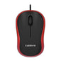 3 PCS Cadeve M220 3 Keys USB Wired Fashion Portable Mouse, Black, Black Gray, Black Red, Black Blue