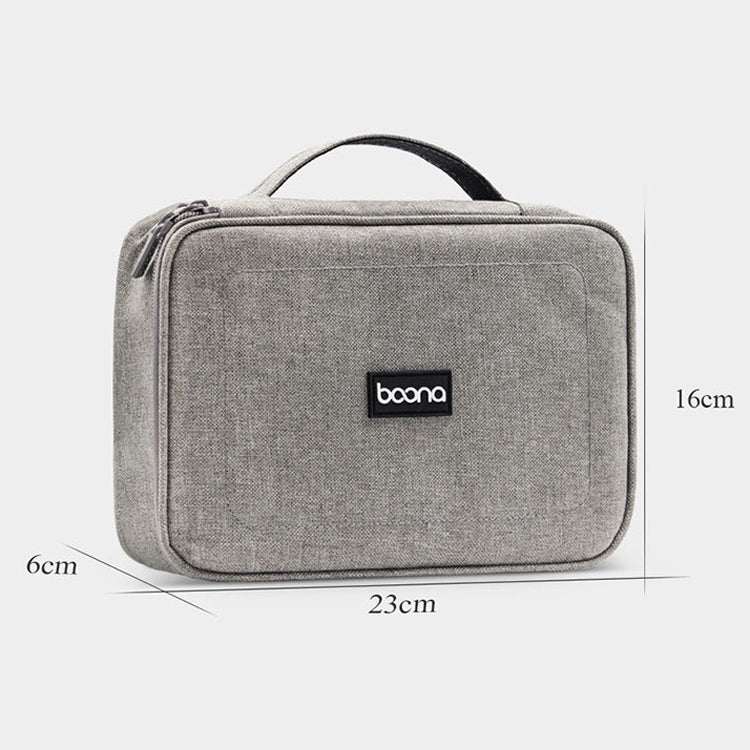Baona BN-B005 Multi-Function Digital Storage Bag Hard Disk U Disk Earphone Storage Bag, Gray, Black