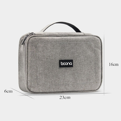 Baona BN-B005 Multi-Function Digital Storage Bag Hard Disk U Disk Earphone Storage Bag, Gray, Black