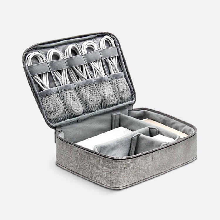 Baona BN-B005 Multi-Function Digital Storage Bag Hard Disk U Disk Earphone Storage Bag, Gray, Black