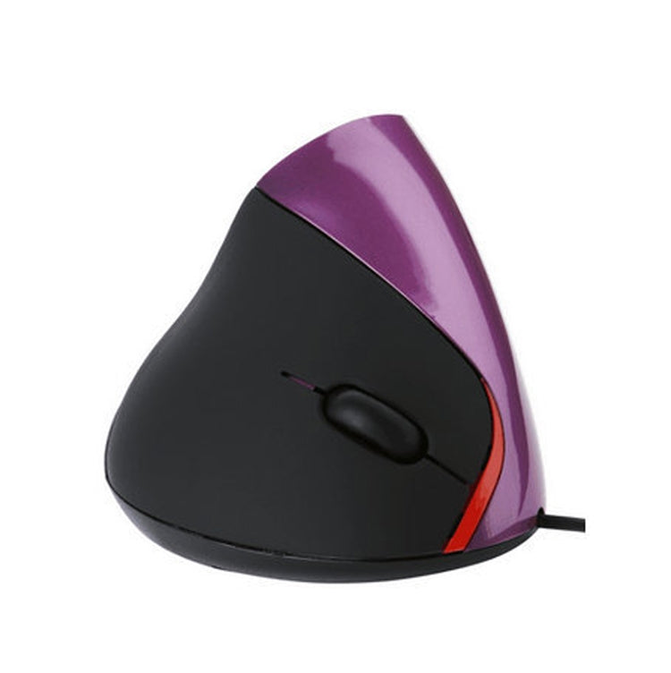 JSY-12 5 Keys USB Wired Vertical Mouse Ergonomic Wrist Brace Optical Mouse, Purple, Blue, Black, Silver Gray