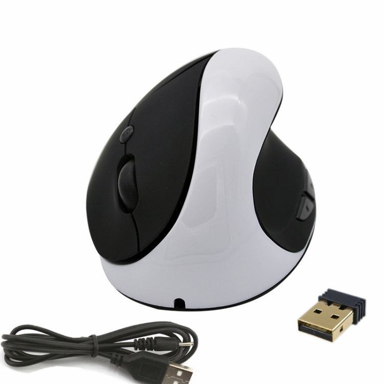 JSY-03 6 Keys Wireless Vertical Charging Mouse Ergonomic Vertical Optical Mouse, White, Red, Purple, Blue, Black, Silver Gray