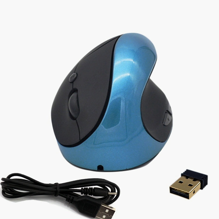 JSY-03 6 Keys Wireless Vertical Charging Mouse Ergonomic Vertical Optical Mouse, White, Red, Purple, Blue, Black, Silver Gray