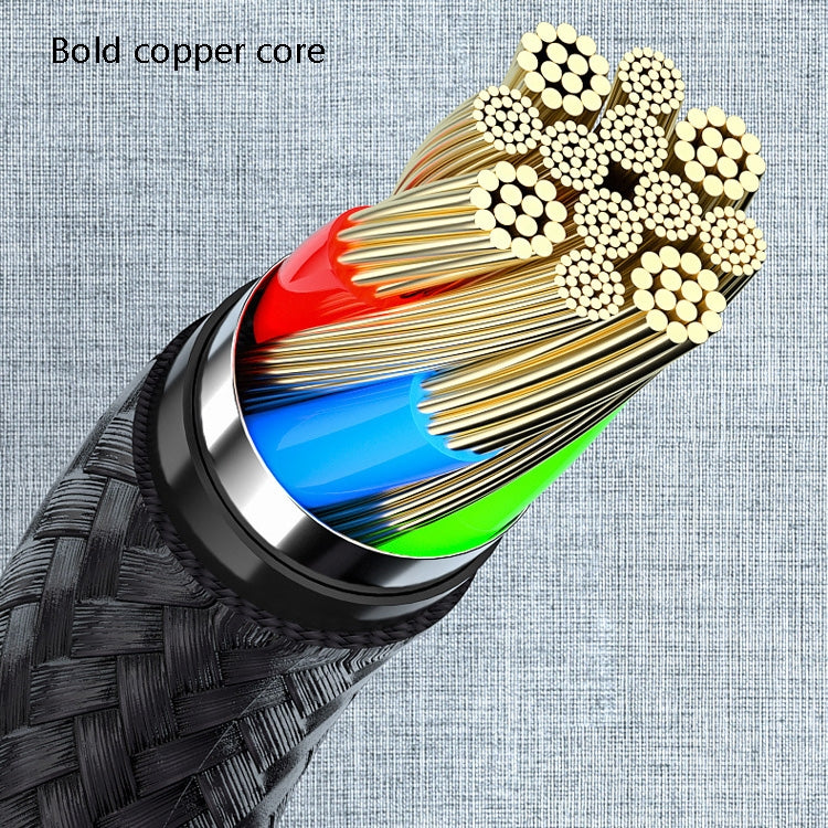 4 PCS 2.4A USB-C / Type-C to USB Braided Fast Charging Sync Data Cable, Length:
