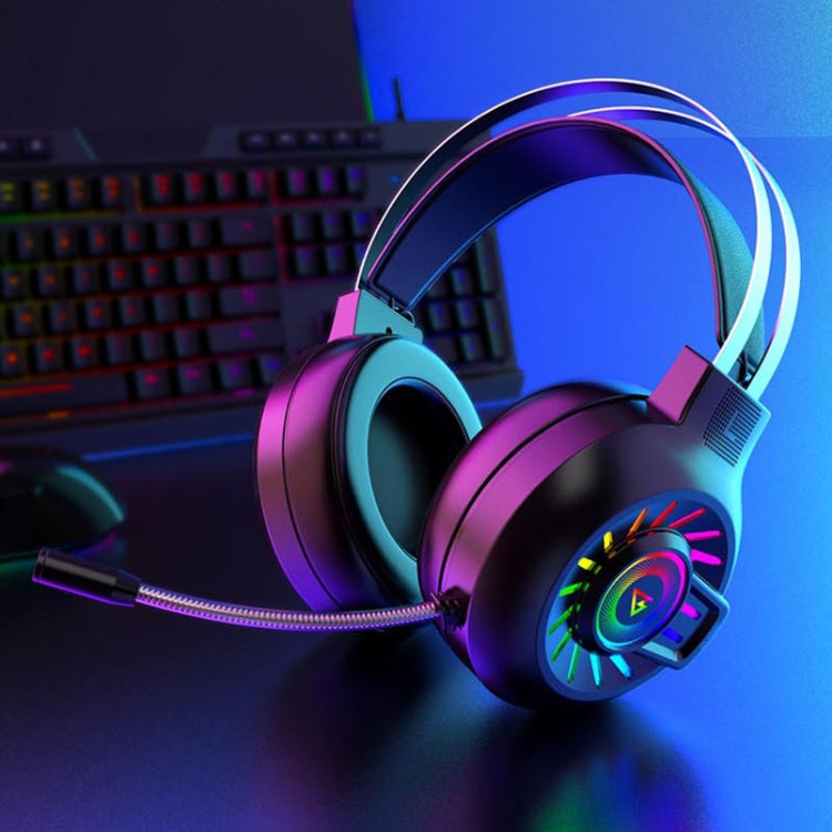 FOREV G97 RGB Luminous Wired Game Headset with Mic, Spec:, 7.1 Channel (Black)