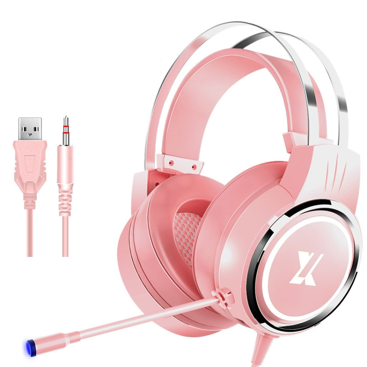 Heir Audio Head-Mounted Gaming Wired Headset With Microphone, X8 Mobile / Notebook Upgrade (Black), X8 Mobile / Notebook Upgrade (Pink), X8 7.1 Sound Upgrade (Stars White), X8 Double Hole Upgrade (Stars White)