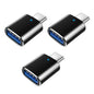 3 PCS USB 3.0 Female to USB-C / Type-C Male OTG Adapte with Indicator Light, 3 PCS with Indicator