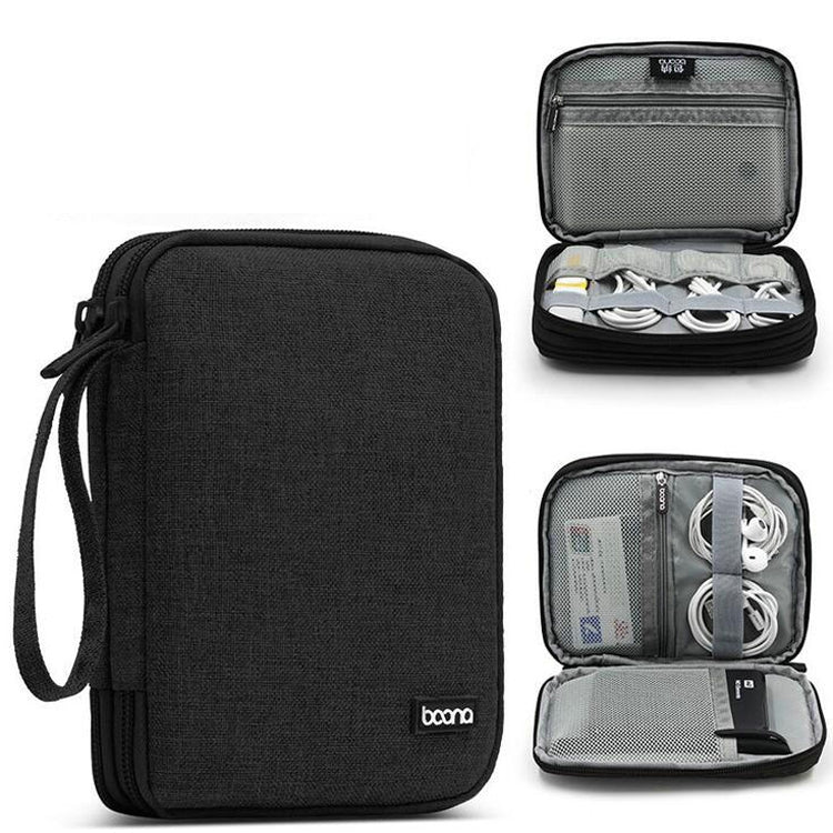 Baona BN-D004 Double-layer Data Cable Storage Bag Digital Accessories Finishing Bag