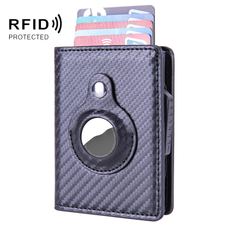 RFID Automatic Pop-Up Card Holder Multi-Function Locator Wallet For AirTag