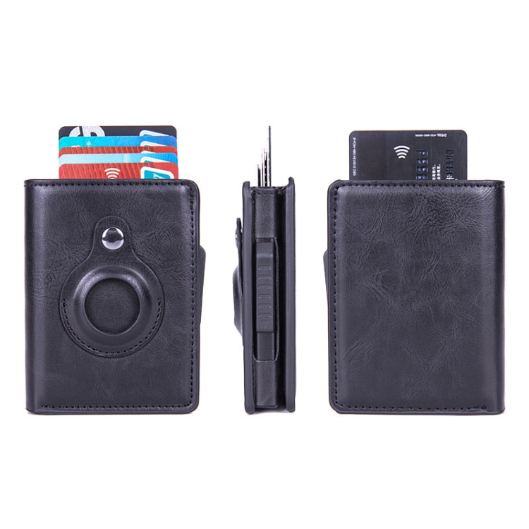 RFID Automatic Pop-Up Card Holder Multi-Function Locator Wallet For AirTag