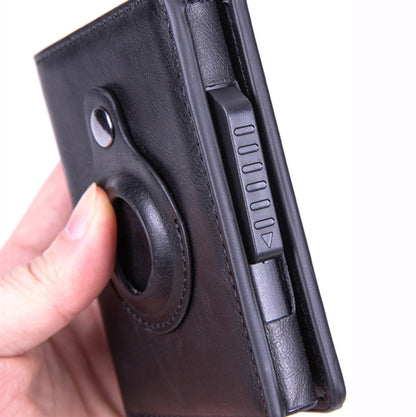 RFID Automatic Pop-Up Card Holder Multi-Function Locator Wallet For AirTag