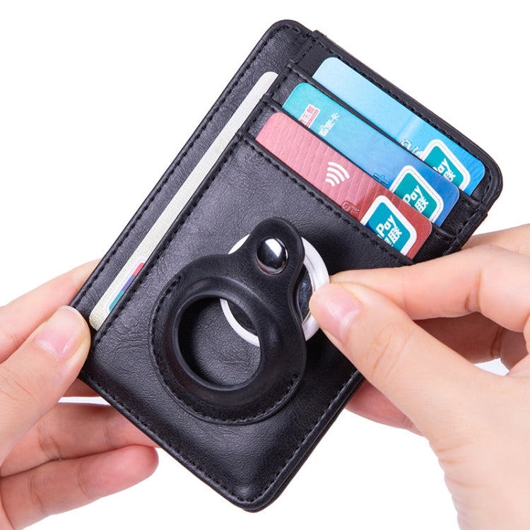 RFID PU Anti-Theft Card Holder Thin Tracker Card Holder For Airtag