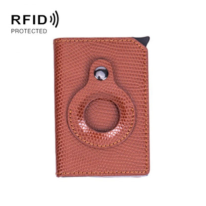 Lizard Pattern RFID Anti-Theft Card Holder With Tracker Hole For Airtag