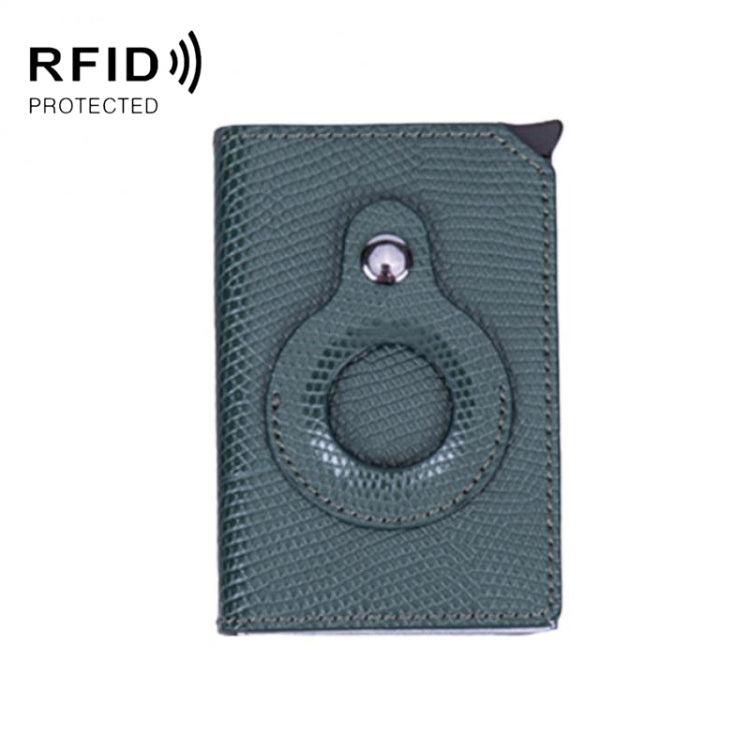 Lizard Pattern RFID Anti-Theft Card Holder With Tracker Hole For Airtag