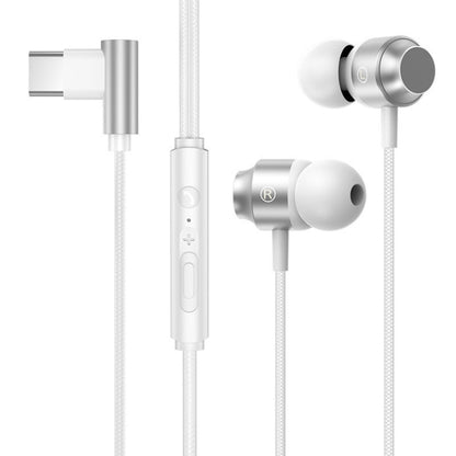TS902 Metal In-Ear USB-C / Type-C Game Earphone, Cable Length: 1.2m, Red, Green, Black, Silver Gray
