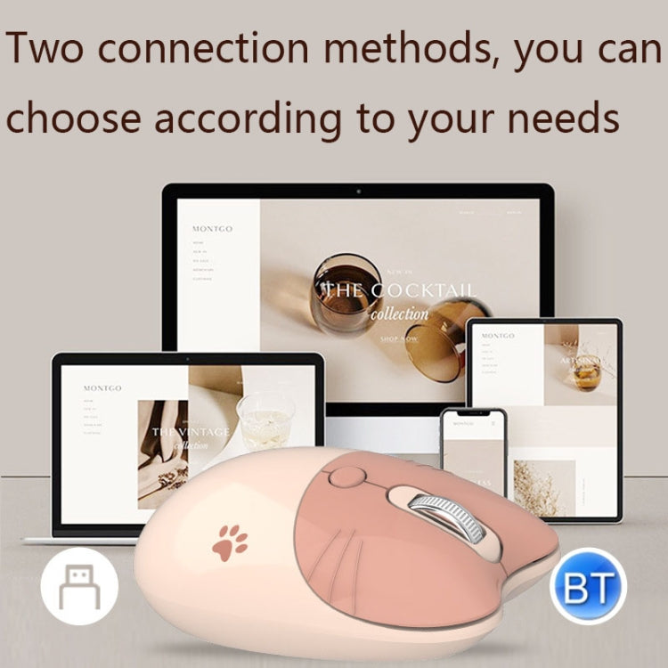 M3 3 Keys Cute Silent Laptop Wireless Mouse, Spec:, Wireless Version (Vitality Pink), Wireless Version (Milk Tea), Bluetooth Wireless Version (Milk Tea), Bluetooth Wireless Version (Pink), Bluetooth Wireless Version (Red)                               ...