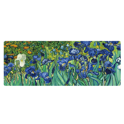 Am002 Large Oil Painting Desk Rubber Mouse Pad, 400x900x5mm Stitched Edges, 300x800x1.5mm No Stitched Edges, 300x800x3mm Stitched Edges