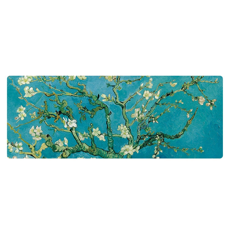 Am002 Large Oil Painting Desk Rubber Mouse Pad, 400x900x5mm Stitched Edges, 300x800x1.5mm No Stitched Edges, 300x800x3mm Stitched Edges