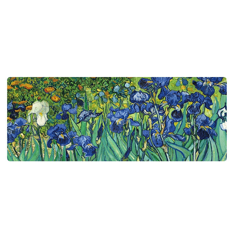 Am002 Large Oil Painting Desk Rubber Mouse Pad, 300x800x5mm Stitched Edges, 400x900x4mm Stitched Edges