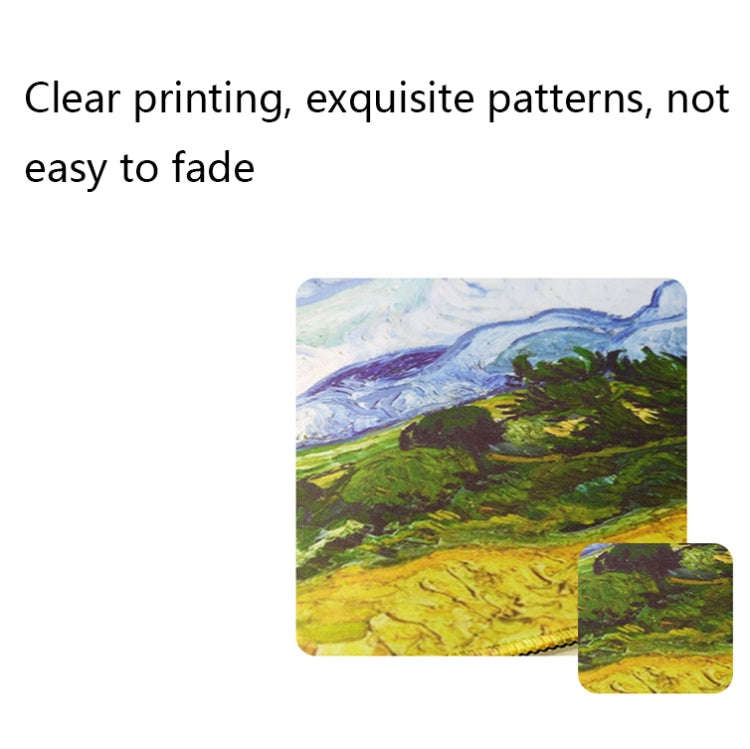 Am002 Large Oil Painting Desk Rubber Mouse Pad, 300x800x5mm Stitched Edges, 400x900x4mm Stitched Edges