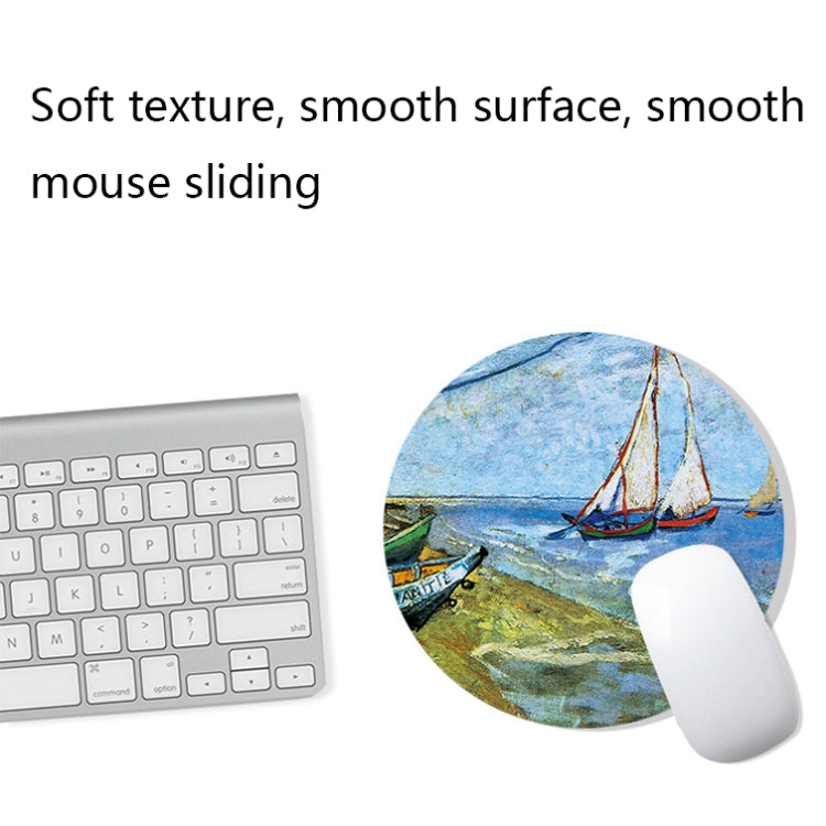 Am002 Large Oil Painting Desk Rubber Mouse Pad, 400x900x5mm Stitched Edges, 300x800x1.5mm No Stitched Edges, 300x800x3mm Stitched Edges