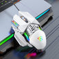 Taijia P3 6 Keys RGB Lighting Adjustable Wired Mouse, Black, White
