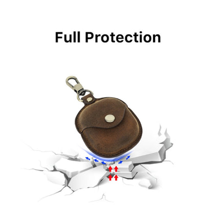 Crazy Horse Leather Wireless Bluetooth Earphone Cover For Samsung Galaxy Buds2