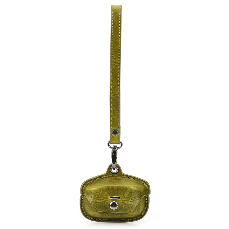 Crazy Horse Leather Wireless Bluetooth Earphone Cover For Sony WF-1000XM4, Brown, Coffee, Blue, Green, Red, Black