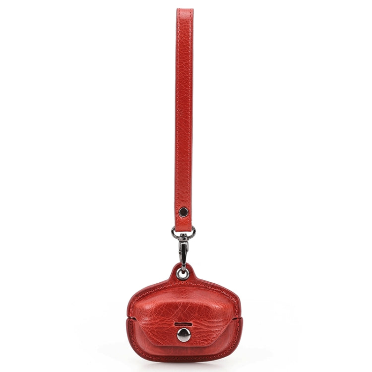 Crazy Horse Leather Wireless Bluetooth Earphone Cover For Sony WF-1000XM4, Brown, Coffee, Blue, Green, Red, Black