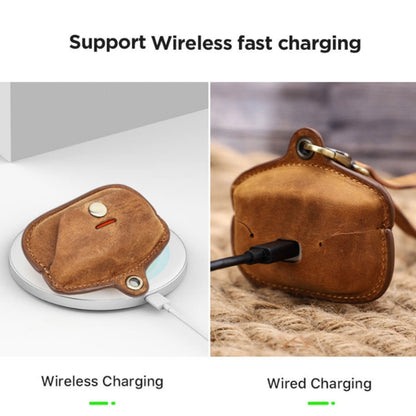 Crazy Horse Leather Wireless Bluetooth Earphone Cover For Sony WF-1000XM4, Brown, Coffee, Blue, Green, Red, Black