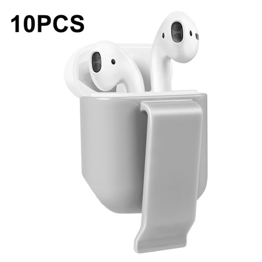 10 PCS Portable Headset Waist Hanging Protective Cover, Suitable For AirPods 2, Waist Hanging Gray, Waist Hanging White, Waist Hanging Pink, Waist Hanging Red, Waist Hanging Black, Waist Hanging Navy